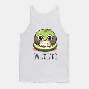 Owlvocado Funny Owl Avocado Tank Top